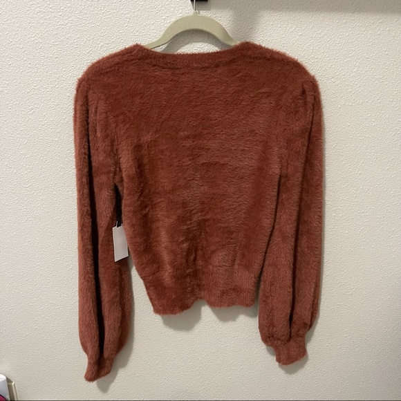 ASTR the Label Sorbet Puff Sleeve Sweater - M - Mauve - Picture 6 of 8
